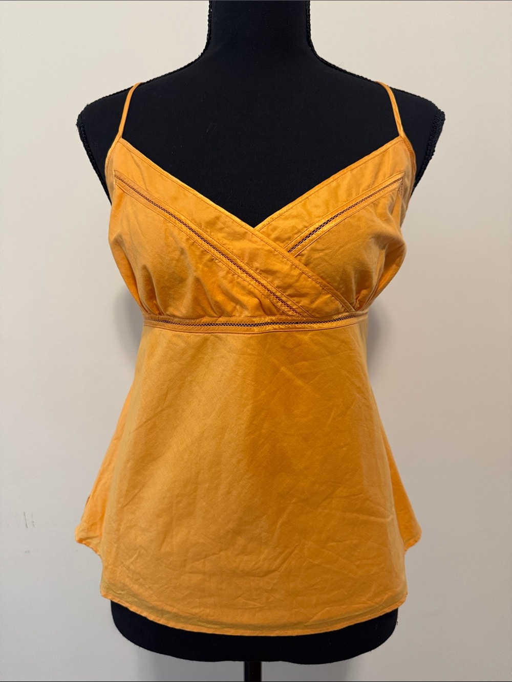 J. Crew Orange Spaghetti-Strap V-Neck Cami